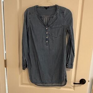 Express Light Blue Denim Top
